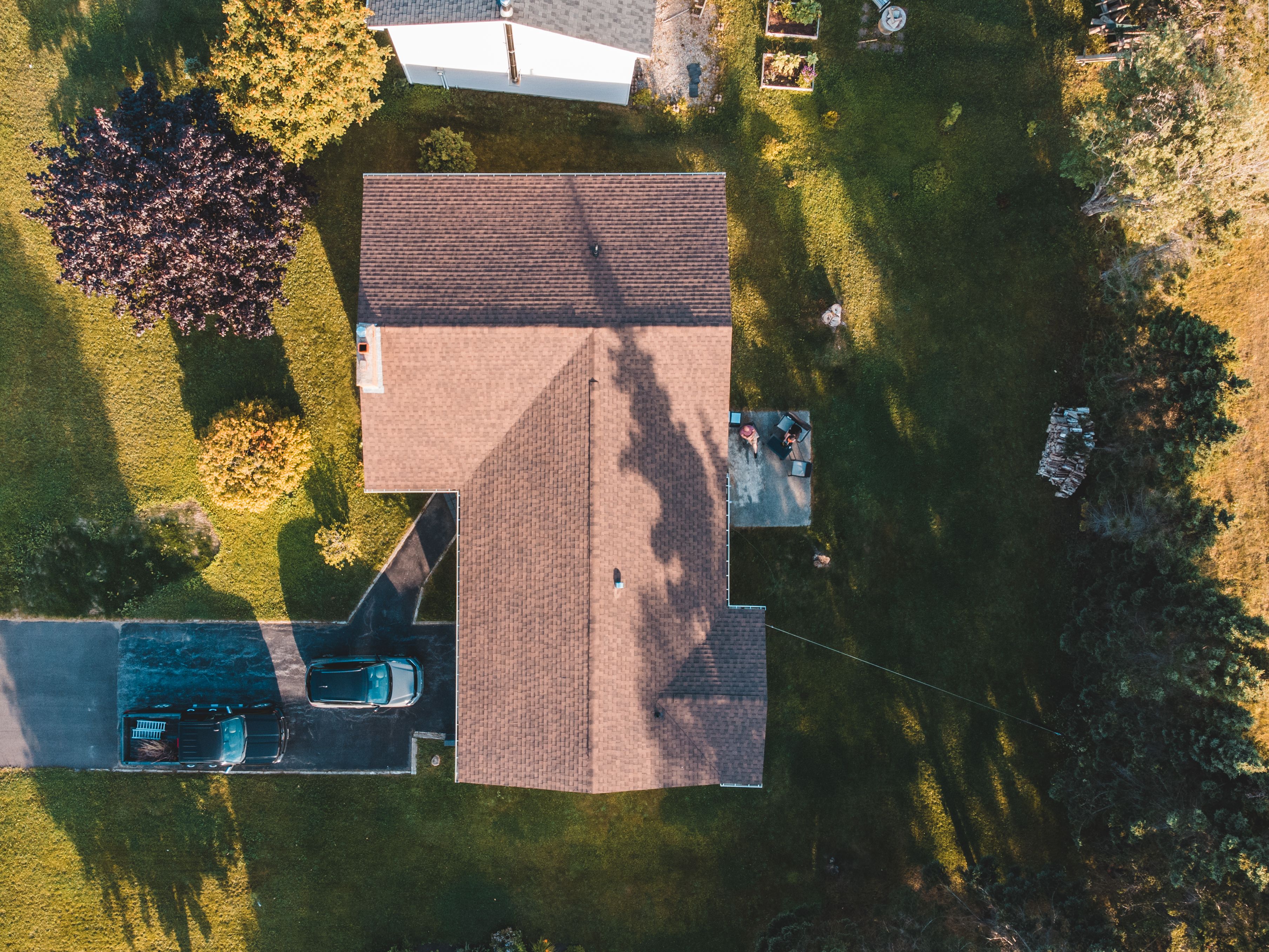 Technician repairing a roof leak